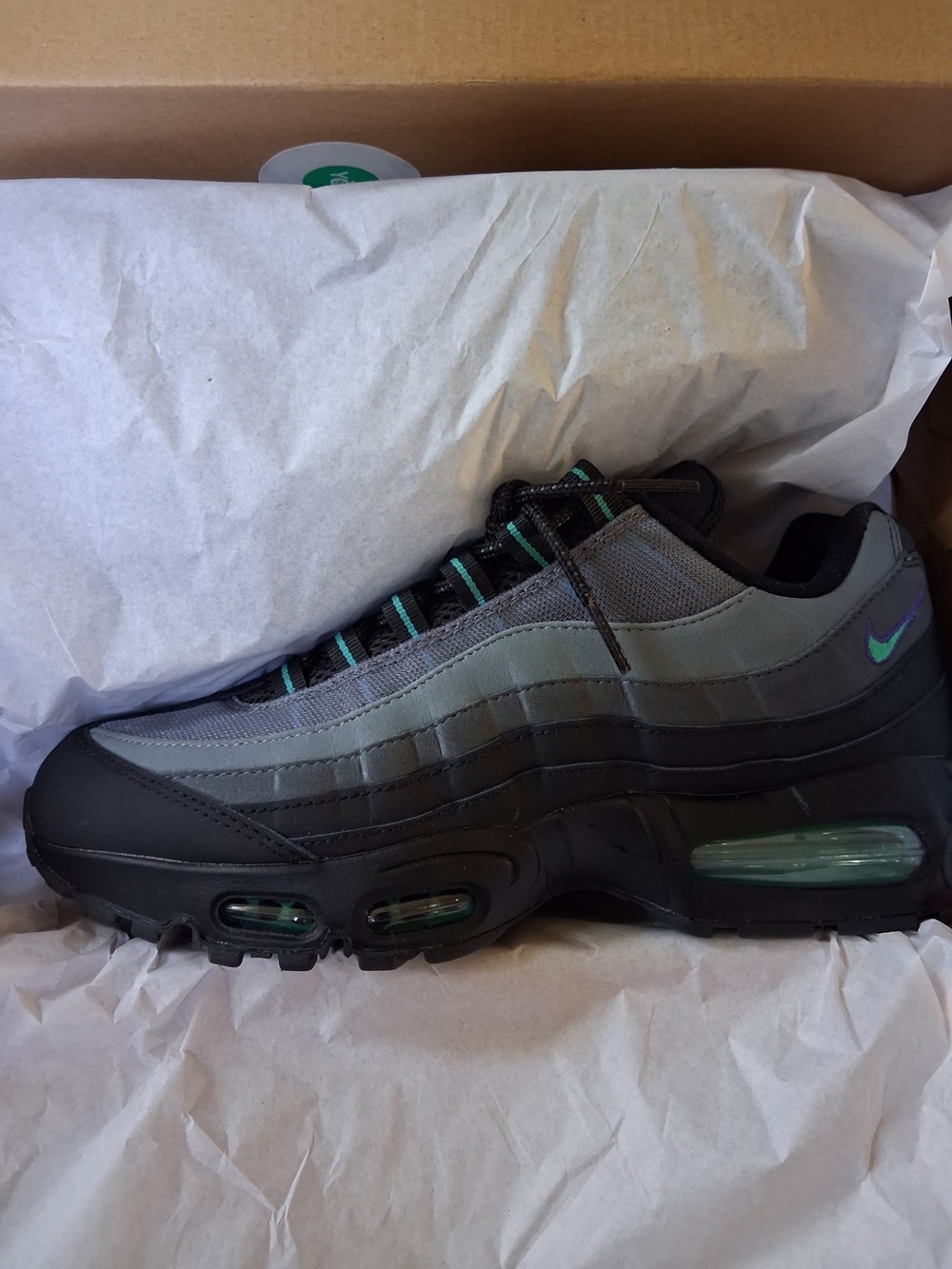 Nike Air Max 95 Big Bubble "Black Grape" Men's Athletic Shoes Black & Gray US
